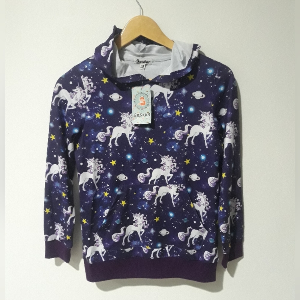 Girls Jxstar Hoodie Unicorn Sweatshirt For 10-11 year old